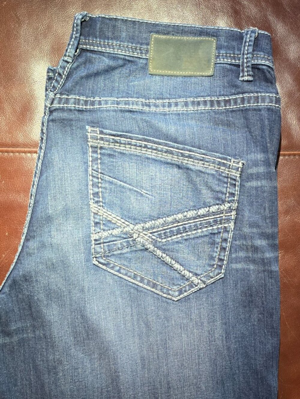 BKE MENS JEANS SETH 38x34 (38L) DARK WASH (#1)